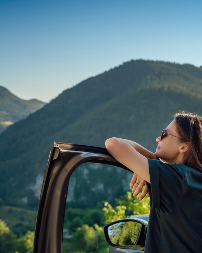 Woman driving